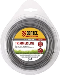Леска для триммера армированная алюминием X-Pro круглая 1,6мм х 15м блистер Россия Denzel 96191