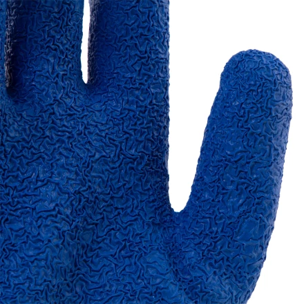 Перчатки трикотажные, полиэфирные, латексное рельефное покрытие, размер 9// Сибртех 677525 купить в Тюмени