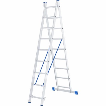 Лестница алюминиевая 2х9 ступеней двухсекционная СИБРТЕХ 97909 купить в Тюмени
