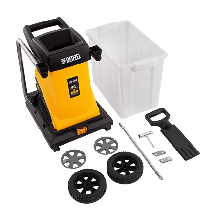 Измельчитель садовый электрический Denzel ECS-2700, 2700 Вт, 40 мм купить в Тюмени