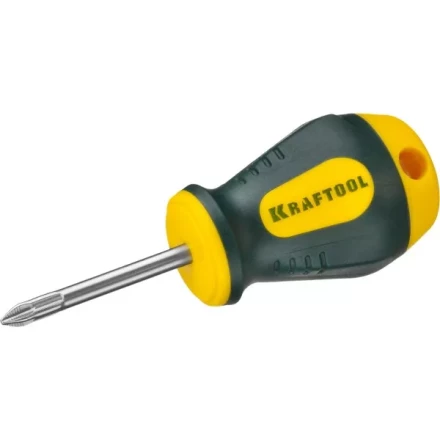 Отвертка KRAFTOOL, Cr-Mo-V сталь, двухкомпонентная противоскользящая рукоятка, PH, №1x38мм 250072-1-038 купить в Тюмени