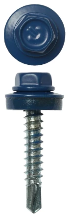 Саморезы ЗУБР &quot;ПРОФЕССИОНАЛ&quot; окраш., RAL 5005 синий насыщен., для крепл. кров. матер. к дерев. обреш., 4.8x29мм, 400шт 4-300315-48-029-5005 купить в Тюмени