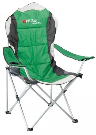 Кресло складное с подлокотниками и подстаканником 60х60х110/92 см PALISAD Camping 69592 купить в Тюмени