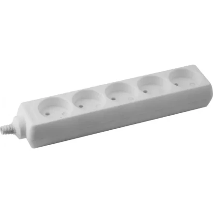 Колодка DEXX для удлинителя, 5 гнезд, макс мощность 3500Вт 55100-5 купить в Тюмени