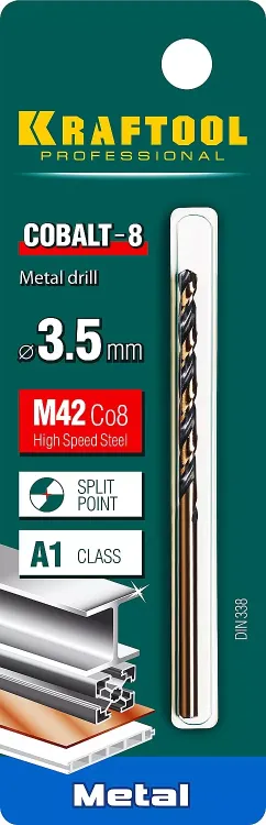Сверла по металлу HSS-Co Оберон 29656-3.5 купить в Тюмени