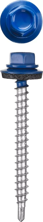 Саморезы СКМ кровельные, RAL 5005 синий насыщенный, 25 x 5.5 мм, 1 800 шт, для металлических конструкций, STAYER 30300-55-025-5005 купить в Тюмени
