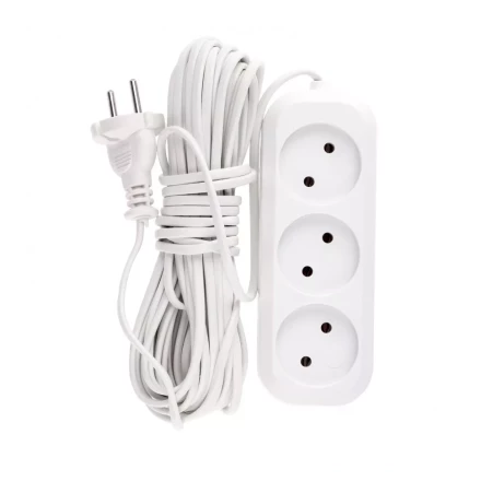 Удлинитель бытовой без заземления 10 м 3 розетки 6 А серия УХ6 Denzel 95929 купить в Тюмени