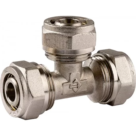 Тройник ЗУБР соединительный, цанга-цанга, 20х20х20х2,0, никель 51403-20 купить в Тюмени