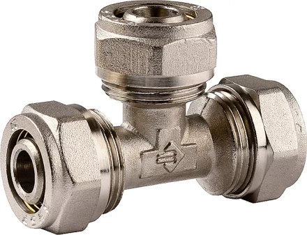 Тройник ЗУБР соединительный, цанга-цанга, 20х20х20х2,0, никель 51403-20 купить в Тюмени