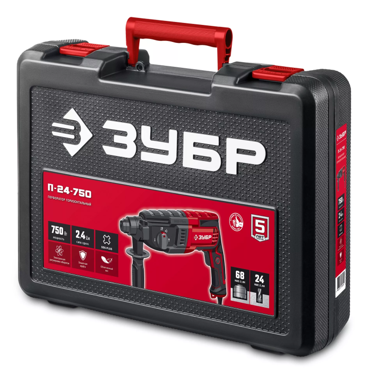 ЗУБР 24 мм, 750 Вт, перфоратор SDS Plus (П-24-750) купить в Тюмени