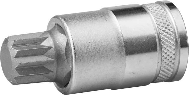 Торцовая бита-головка KRAFTOOL "INDUSTRIE QUALITAT", материал S2, SPLINE, сатинированная, 1/2", M16 27911-16_z01 купить в Тюмени