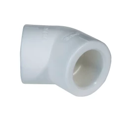 Уголок PP-R 45° 20мм белый (100/1000) 45350