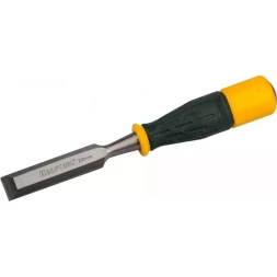 Стамеска KRAFTOOL "EXPERT" упрочненное полотно, ударочпрочная двухкомп ручка, стальной затыльник для ударных работ,20мм 1815-20_z01