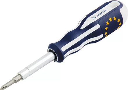 Отвертка комбинированная SL5,0 / Ph1 SL6,0 / Ph2 CrV трехкомп. эргоном. ручка MATRIX MASTER   12040 купить в Тюмени