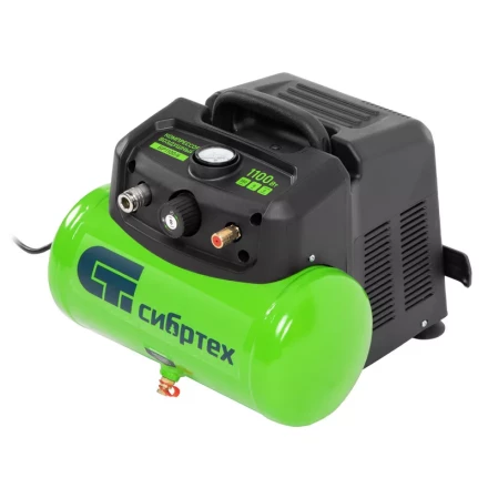 Компрессор воздушный безмаслянный BL 1100/6 1100Вт, ресивер 6 литров, 180 л/мин// Сибртех 58059 купить в Тюмени