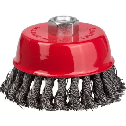 STAYER &quot;PROFESSIONAL&quot;. Щетка чашечная для УШМ, жгутированная стальная проволока 0,5мм, 65ммхМ14 35128-065_z01 купить в Тюмени
