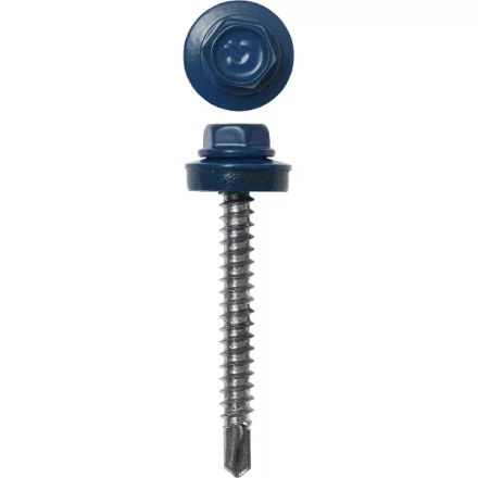 Саморезы ЗУБР &quot;ПРОФЕССИОНАЛ&quot; окраш., RAL 5005 синий насыщен., для крепл. кров. матер. к дерев. обреш., 4.8x35мм, 380шт 4-300315-48-035-5005 купить в Тюмени