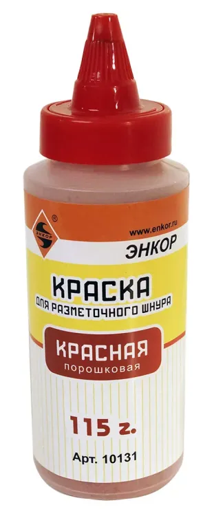 Краситель разметочного шнура 115 г красный Энкор 10131 купить в Тюмени
