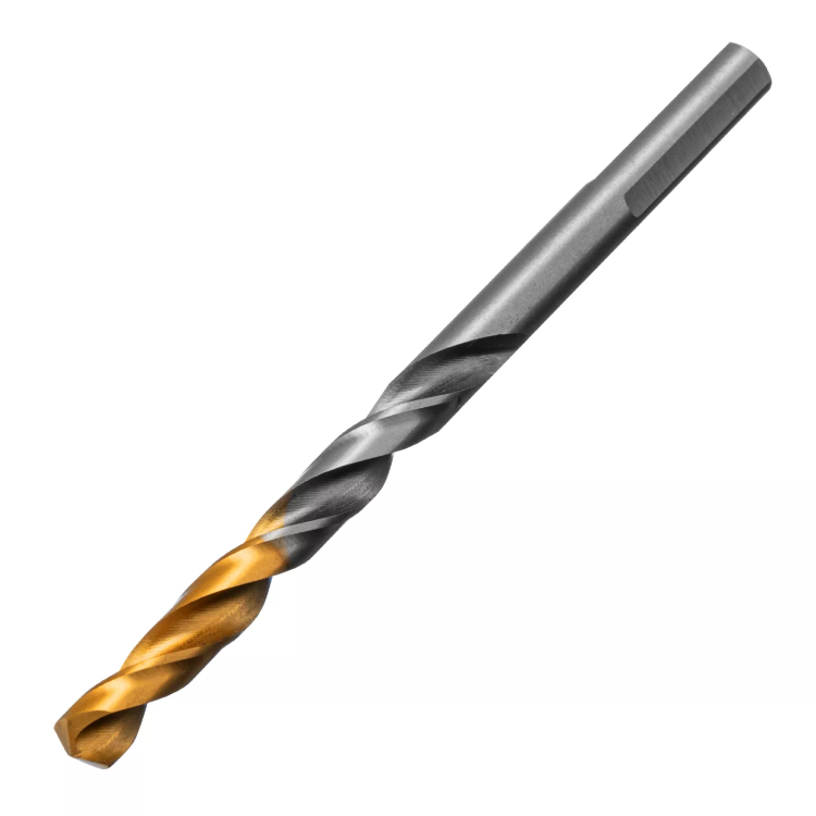 Сверло спиральное по металлу Denzel 6 x 93 мм, Р6М5, Golden Tip, 718235 купить в Тюмени
