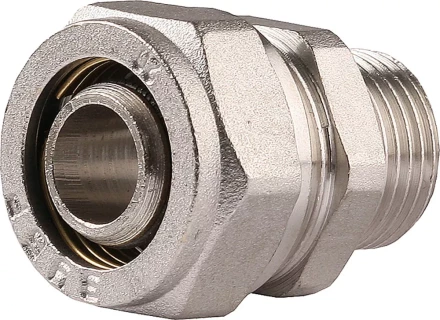 Соединитель ЗУБР с наружной резьбой, цанга-штуцер, 1/2&quot;х20х2,0 мм, никель 51401-20-1/2 купить в Тюмени