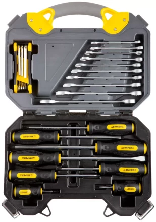 Набор инструментов STAYER &quot;PROFI&quot; универсальный, высококачественная CRV сталь, хромированное покрытие, 26 предметов 27710-H26 купить в Тюмени