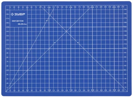 Коврик ЗУБР &quot;ЭКСПЕРТ&quot;, непрорезаемый, 3мм, цвет синий, 300х220 мм 9903 купить в Тюмени