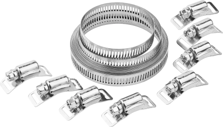 Набор хомут нержавеющий 3м х 127мм 8 замков серия ПРОФЕССИОНАЛ купить в Тюмени