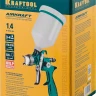 Краскопульт пневматический KRAFTOOL AirKraft, HVLP, c верхним бачком, 1,4мм 06522-1.4 купить в Тюмени