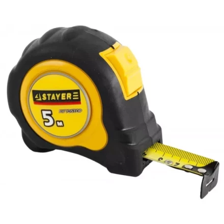 Рулетка STAYER "MASTER" "OMEGA" автостоп, обрезиненный корпус, 5мх25мм 3402-5_z01 купить в Тюмени