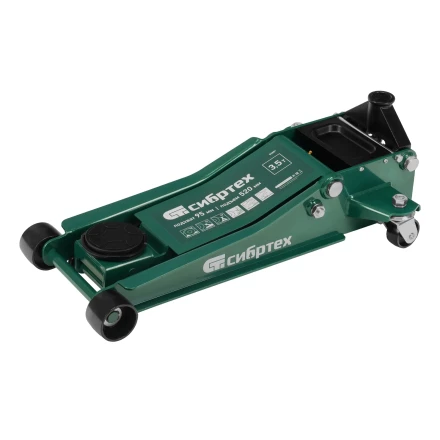 Домкрат гидравлический подкатной, 3,5 т, 95-520 мм, быстрый подъем, низкий подхват, проф.// Сибртех 50851 купить в Тюмени