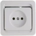 Розетка СВЕТОЗАР &quot;ГАММА&quot; одинарная, цвет белый, 16А/~250В SV-54100-W купить в Тюмени