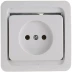 Розетка СВЕТОЗАР &quot;ГАММА&quot; одинарная, цвет белый, 16А/~250В SV-54100-W купить в Тюмени