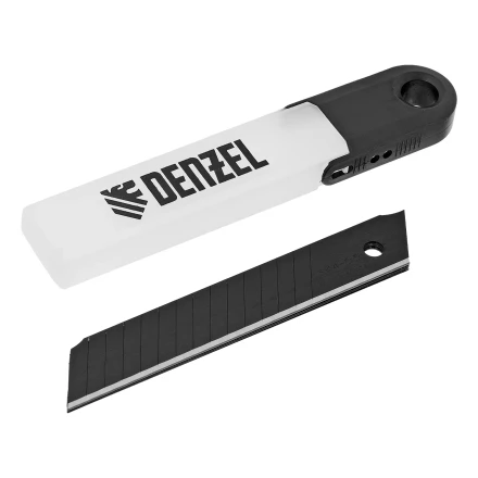 Лезвия, 18 мм, сталь SK4 - 0,5 мм, супер острые, многосегментные, 5 штук// Denzel 79308 купить в Тюмени