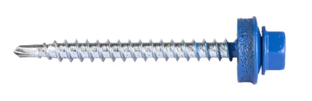 Саморезы ЗУБР &quot;ПРОФЕССИОНАЛ&quot; окраш., RAL 5005 синий насыщен., для крепл. кров. матер. к дерев. обреш., 4.8x50мм, 250шт 4-300315-48-050-5005 купить в Тюмени