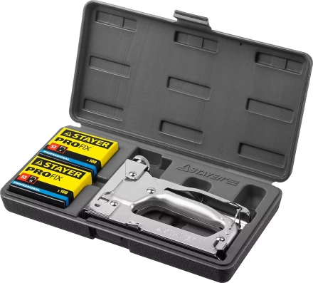 Степлер &quot;Pro 53&quot; для скоб тип 53 (4-14 мм), в кейсе, STAYER Professional 3150-H4_z01 купить в Тюмени