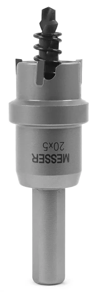 ТСТ коронка MESSER 20X5 с центрирующим сверлом и толкающей пружиной