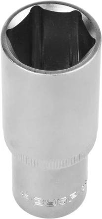 Головка торцовая ЗУБР &quot;МАСТЕР&quot; (1/2&quot;), удлиненная, Cr-V, FLANK, хроматированное покрытие, 24мм 27726-24 купить в Тюмени