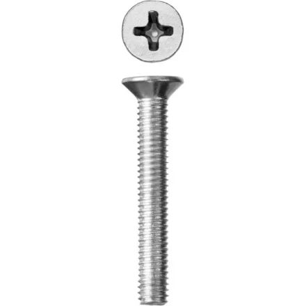 Винт DIN 965, M6 x 40 мм, 6 шт, кл. пр. 4.8, оцинкованный, ЗУБР 303116-06-040 купить в Тюмени