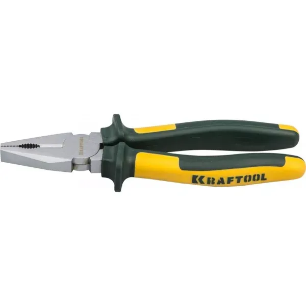 Плоскогубцы KRAFTOOL"KRAFT-MAX"комб,Cr-Mo,маслобензост двухкомп рукоятки,шарнирное соединение с повыш износост,180мм 22011-1-18 купить в Тюмени