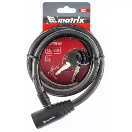 Замок тросовый универсальный 12 х 960 мм Matrix 91835 купить в Тюмени