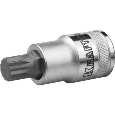 Торцовая бита-головка KRAFTOOL &quot;INDUSTRIE QUALITAT&quot;, материал S2, SPLINE, сатинированная, 1/2&quot;, M14 27911-14_z01 купить в Тюмени