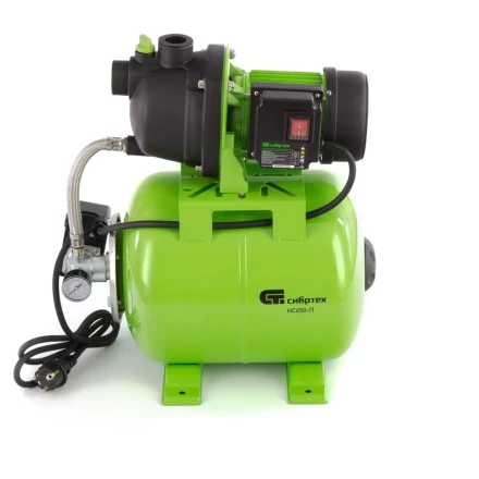 Насосная станция НС650-П, 650 Вт, напор 37 м, 3200 л/ч, ресивер 19 л Сибртех 97247 купить в Тюмени