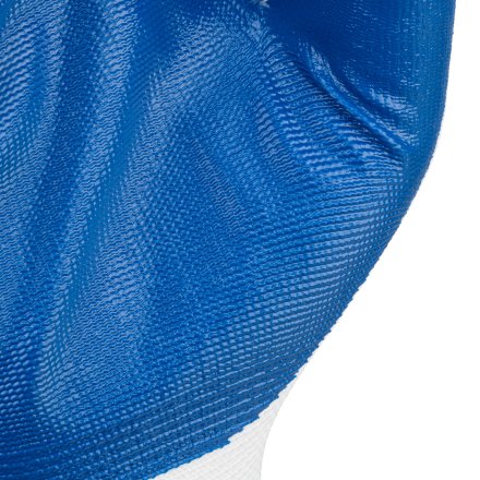 Перчатки полиэфирные с синим нитрильным покрытием, размер 9, 13 класс вязки// Сибртех 678625 купить в Тюмени