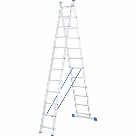 Лестница алюминиевая 2х12 ступеней двухсекционная СИБРТЕХ 97912 купить в Тюмени
