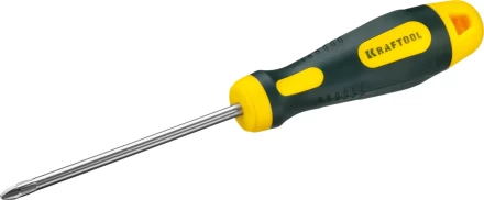Отвертка KRAFTOOL, Cr-Mo-V сталь, двухкомпонентная противоскользящая рукоятка, PH, №2x100мм 250072-2-100 купить в Тюмени