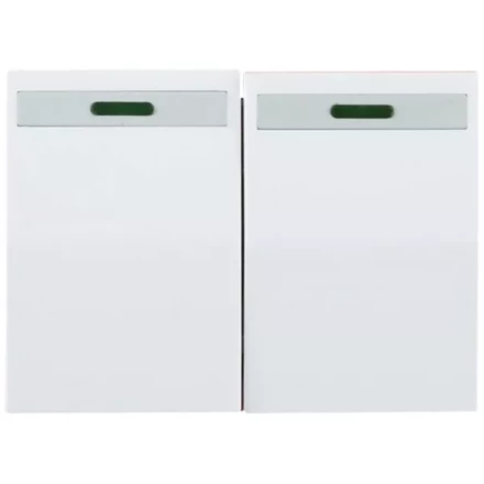 Выключатель СВЕТОЗАР &quot;ЭФФЕКТ&quot; двухклавишный, с эффектом свечения, без вставки и рамки, цвет белый, 10A/~250B SV-54435-W купить в Тюмени