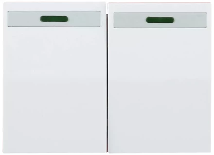 Выключатель СВЕТОЗАР &quot;ЭФФЕКТ&quot; двухклавишный, с эффектом свечения, без вставки и рамки, цвет белый, 10A/~250B SV-54435-W купить в Тюмени