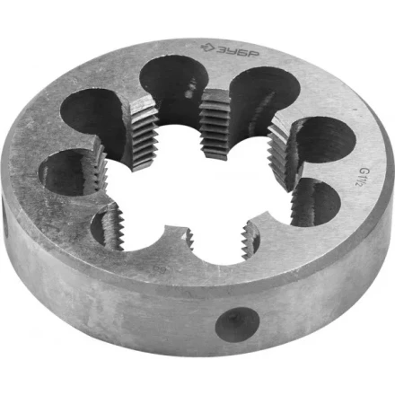 Плашка ЗУБР &quot;МАСТЕР&quot; круглая ручная для трубной резьбы, G 1 1/2&quot; 4-28032-3/2 купить в Тюмени