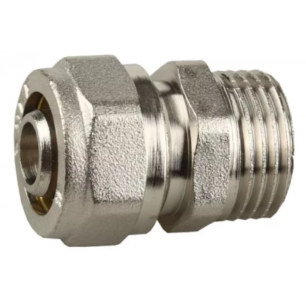 Соединитель ЗУБР с наружной резьбой, цанга-штуцер,1/2&quot;х16х2,0 мм, никель 51401-16-1/2 купить в Тюмени