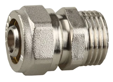 Соединитель ЗУБР с наружной резьбой, цанга-штуцер,1/2&quot;х16х2,0 мм, никель 51401-16-1/2 купить в Тюмени